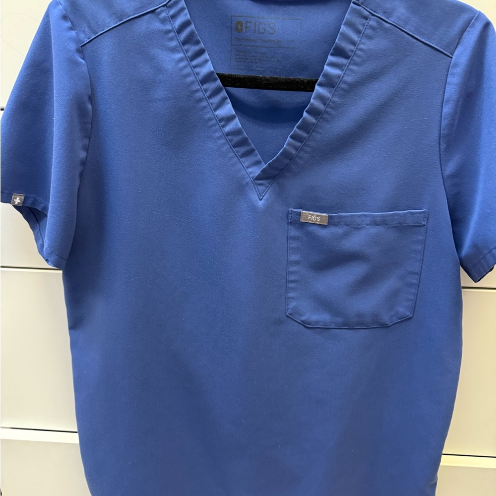 Figs Blue Short Sleeve Medical Tee